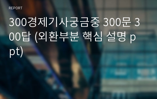 300경제기사궁금중 300문 300답 (외환부분 핵심 설명 ppt)