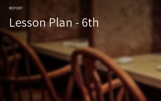 Lesson Plan - 6th