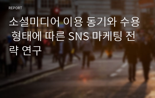 소셜미디어 이용 동기와 수용 형태에 따른 SNS 마케팅 전략 연구