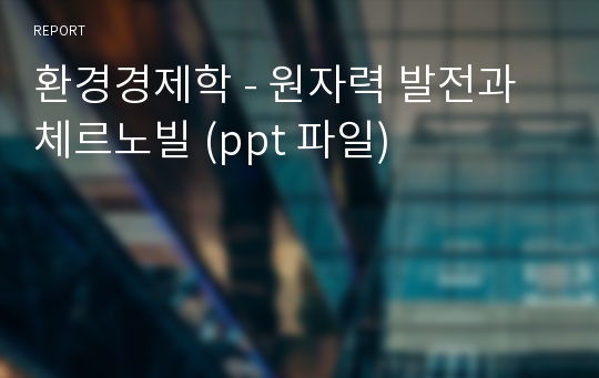 환경경제학 - 원자력 발전과 체르노빌 (ppt 파일)