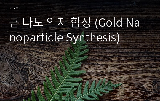 금 나노 입자 합성 (Gold Nanoparticle Synthesis)