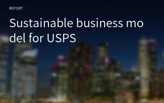 Sustainable business model for USPS