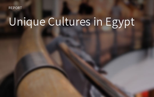 Unique Cultures in Egypt