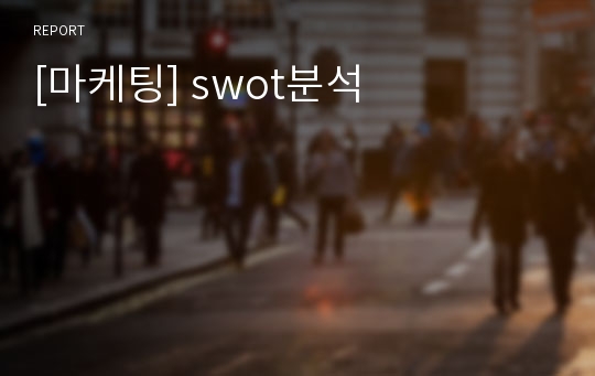 [마케팅] swot분석