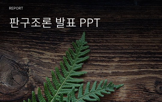 판구조론 발표 PPT