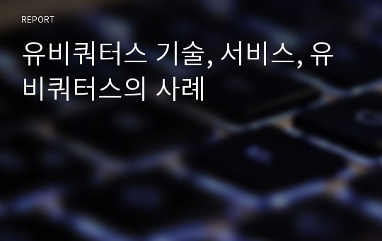 유비쿼터스 기술, 서비스, 유비쿼터스의 사례