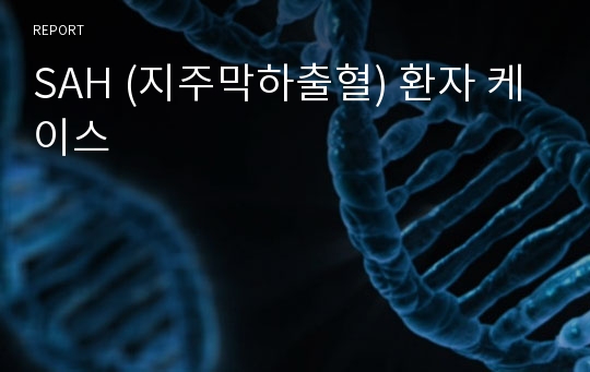 SAH (지주막하출혈) 환자 케이스