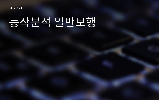 동작분석 일반보행