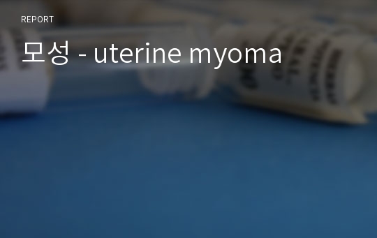 모성 - uterine myoma