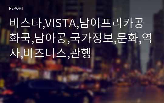 비스타,VISTA,남아프리카공화국,남아공,국가정보,문화,역사,비즈니스,관행