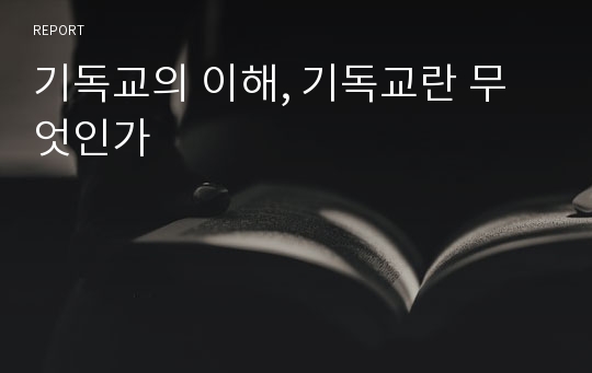 기독교의 이해, 기독교란 무엇인가