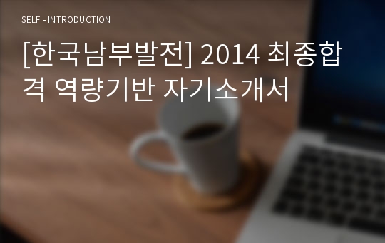 [한국남부발전] 2014 최종합격 역량기반 자기소개서