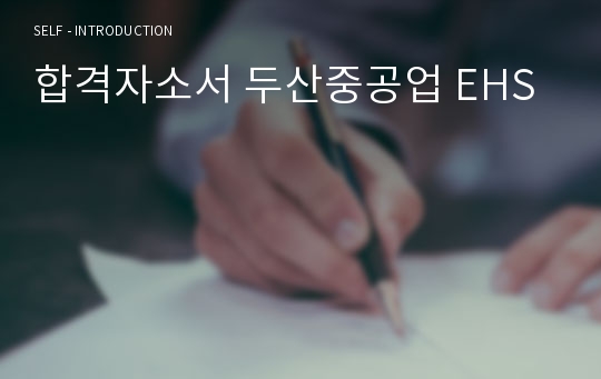 합격자소서 두산중공업 EHS