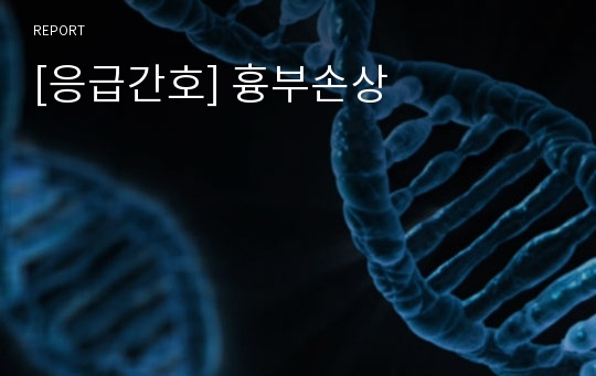 [응급간호] 흉부손상