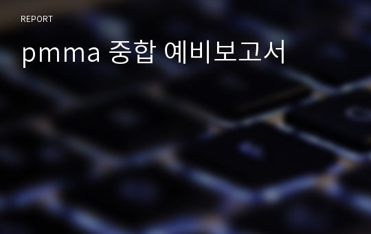 pmma 중합 예비보고서