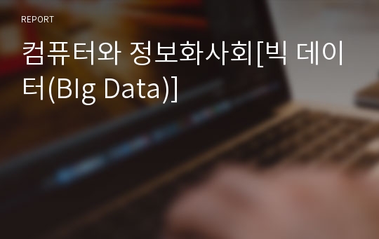 컴퓨터와 정보화사회[빅 데이터(BIg Data)]