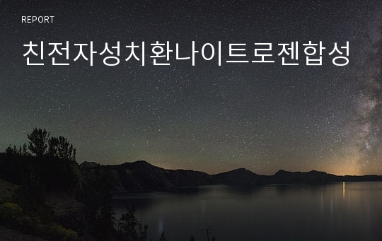 친전자성치환나이트로젠합성