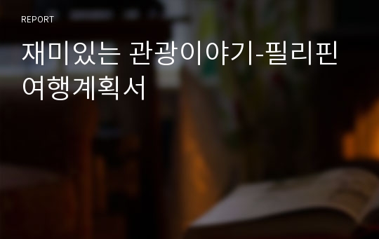 재미있는 관광이야기-필리핀 여행계획서