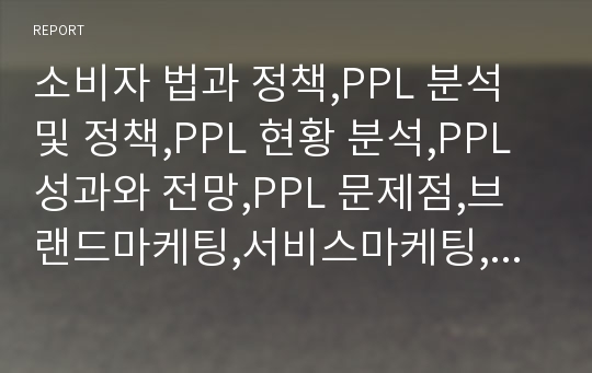 소비자 법과 정책,PPL 분석 및 정책,PPL 현황 분석,PPL 성과와 전망,PPL 문제점,브랜드마케팅,서비스마케팅,글로벌경영,사례분석,swot,stp,4p