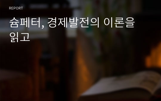 슘페터, 경제발전의 이론을 읽고