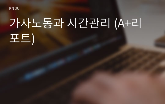 가사노동과 시간관리 (A+리포트)