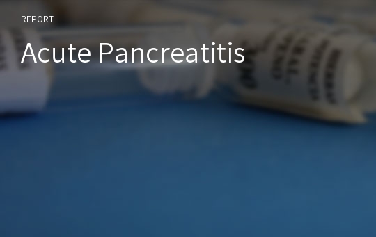 Acute Pancreatitis