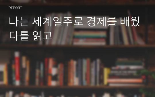 나는 세계일주로 경제를 배웠다를 읽고