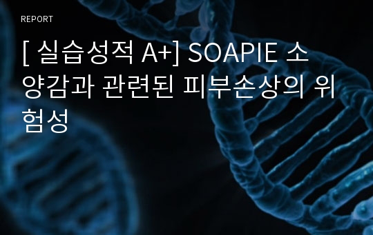 [ 실습성적 A+] SOAPIE 소양감과 관련된 피부손상의 위험성