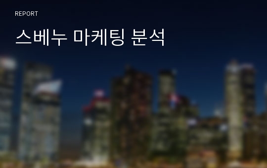 스베누 마케팅 분석