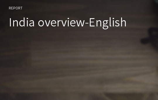 India overview-English