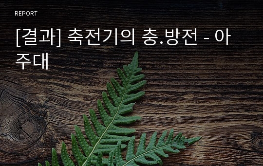 [결과] 축전기의 충.방전 - 아주대