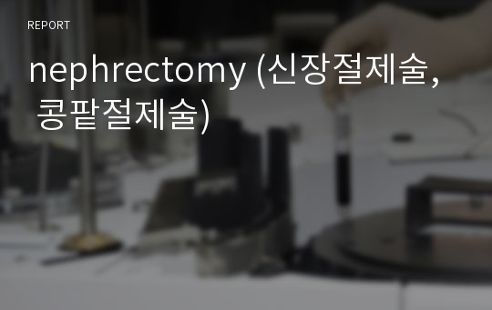 nephrectomy (신장절제술, 콩팥절제술)