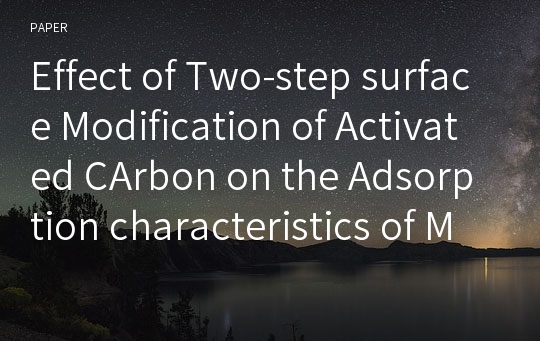 Effect of Two-step surface Modification of Activated CArbon on the Adsorption characteristics of Metak Ions in WastewaterII. Dynamic Adsorption  