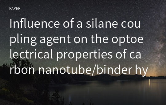 Influence of a silane coupling agent on the optoelectrical properties of carbon nanotube/binder hybrid thin films