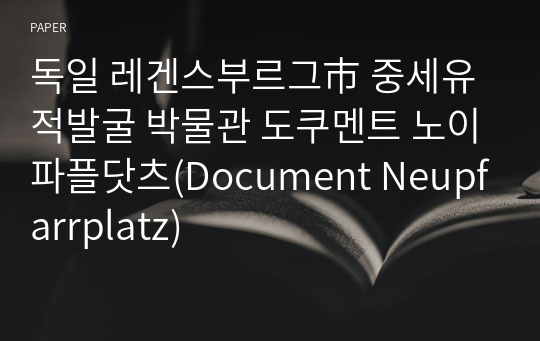 독일 레겐스부르그市 중세유적발굴 박물관 도쿠멘트 노이파플닷츠(Document Neupfarrplatz)