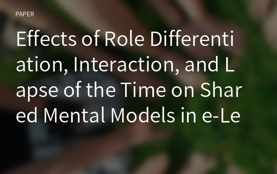 Effects of Role Differentiation, Interaction, and Lapse of the Time on Shared Mental Models in e-Learning Contents Development Teams in Korea