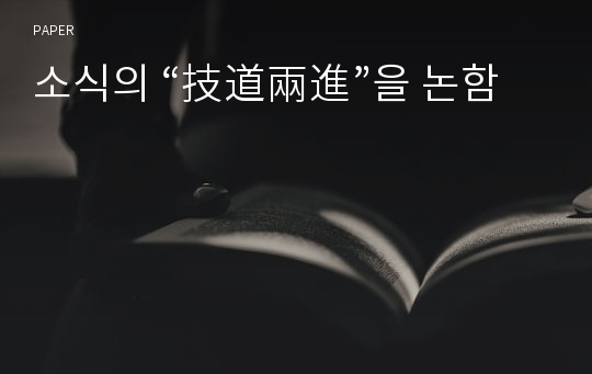 소식의 “技道兩進”을 논함