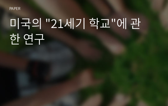 미국의 &quot;21세기 학교&quot;에 관한 연구