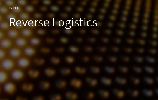 Reverse Logistics