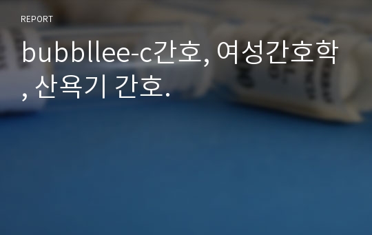 bubbllee-c간호, 여성간호학, 산욕기 간호.