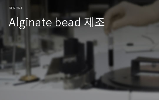 Alginate bead 제조