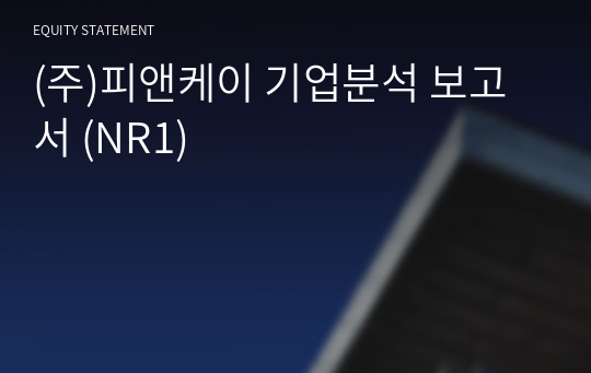 (주)피앤케이 기업분석 보고서 (NR1)