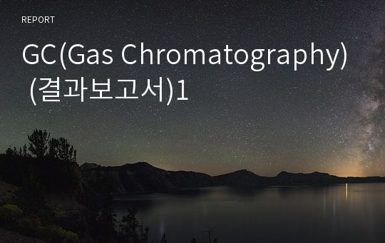 GC(Gas Chromatography) (결과보고서)1