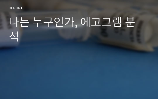 나는 누구인가, 에고그램 분석