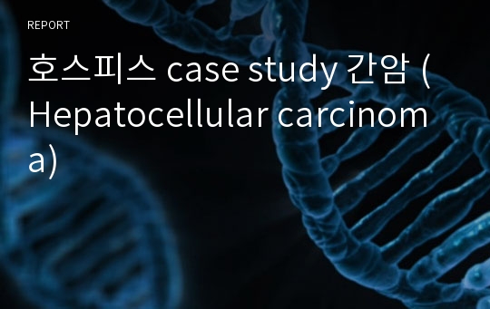 호스피스 case study 간암 (Hepatocellular carcinoma)