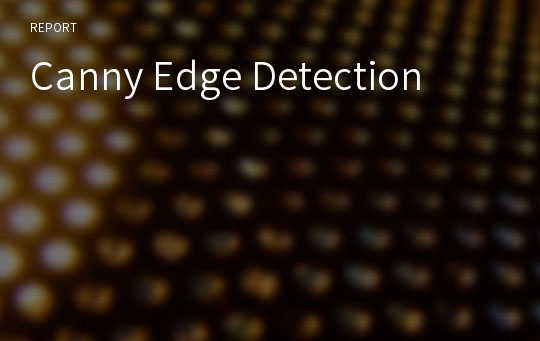 Canny Edge Detection