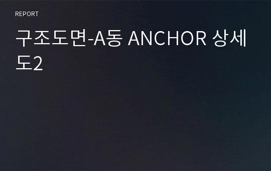 구조도면-A동 ANCHOR 상세도2