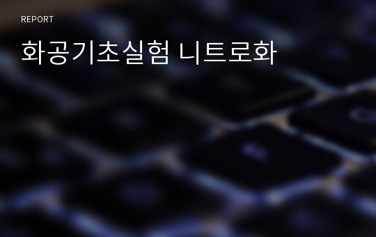 화공기초실험 니트로화