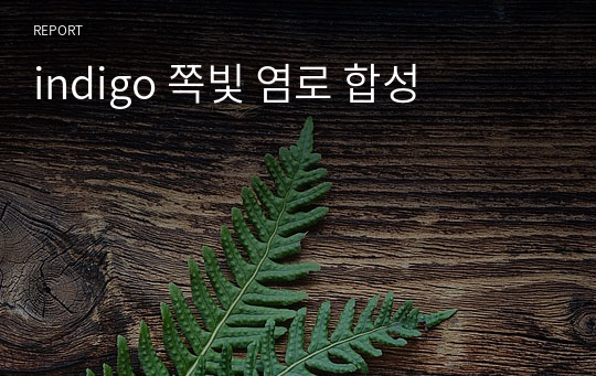 indigo 쪽빛 염로 합성