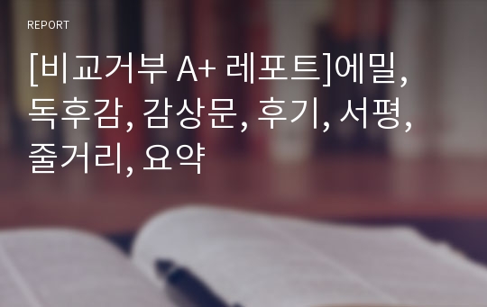 [비교거부 A+ 레포트]에밀, 독후감, 감상문, 후기, 서평, 줄거리, 요약